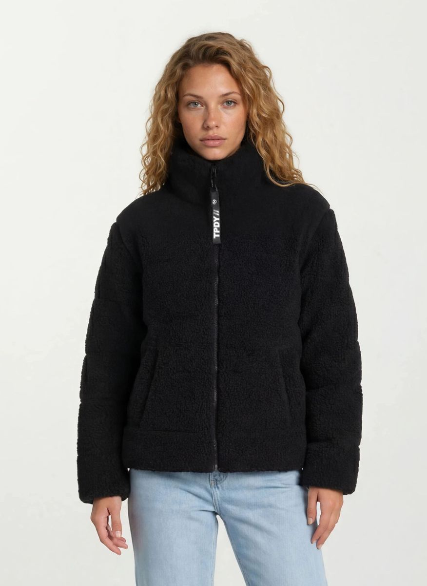 Wattierte Teddy-Fleece-Jacke