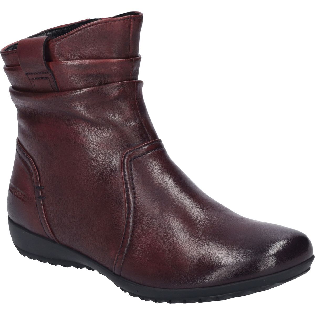 Stiefeletten aus gerafftem Nappaleder