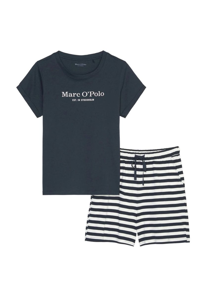 Set aus Logo-Shirt und gestreiften Shorts