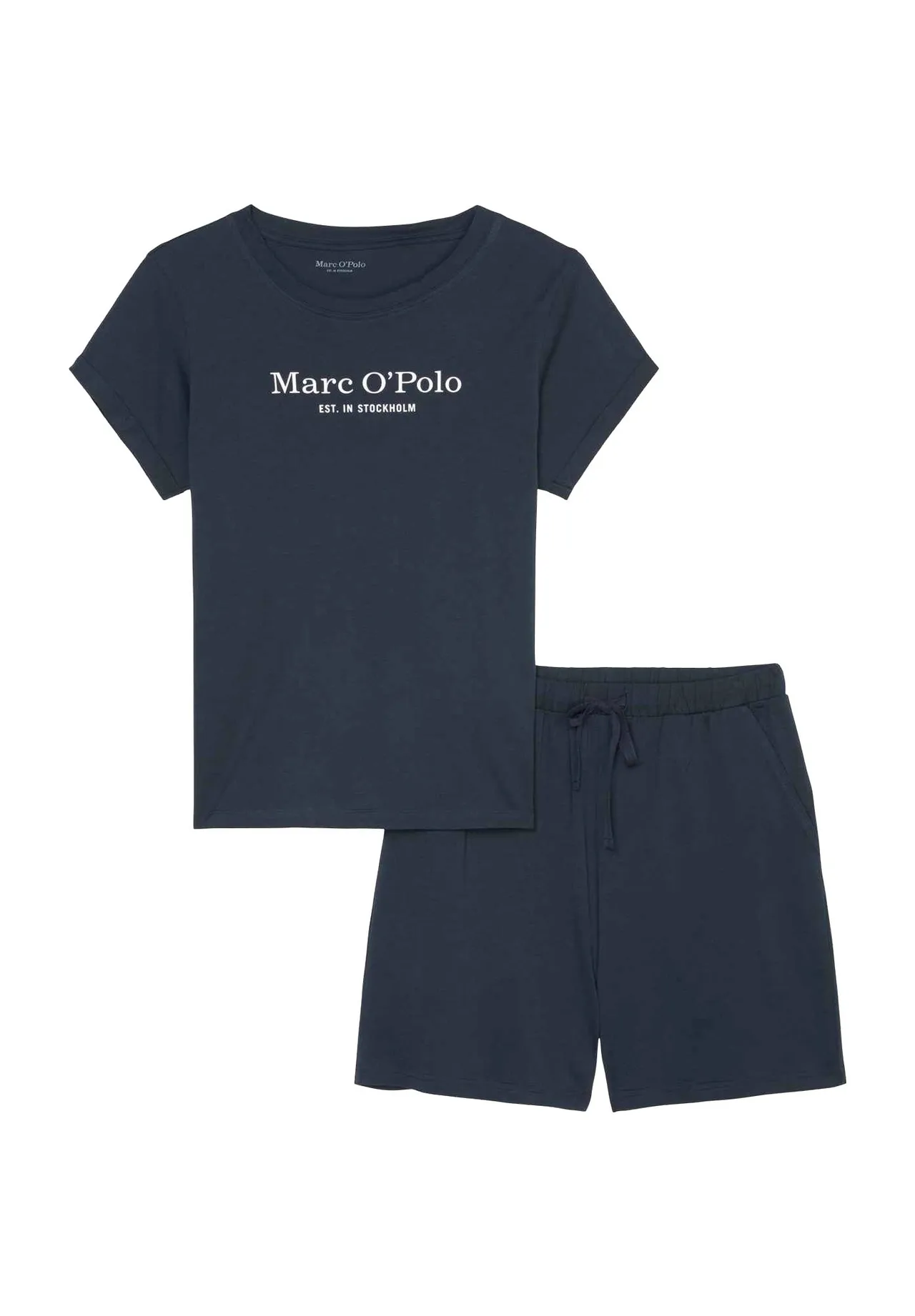Set aus Logo-Shirt und gestreiften Shorts