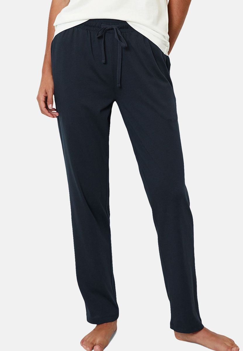 Loungewear-Hose mit Kordelzug aus Baumwolle