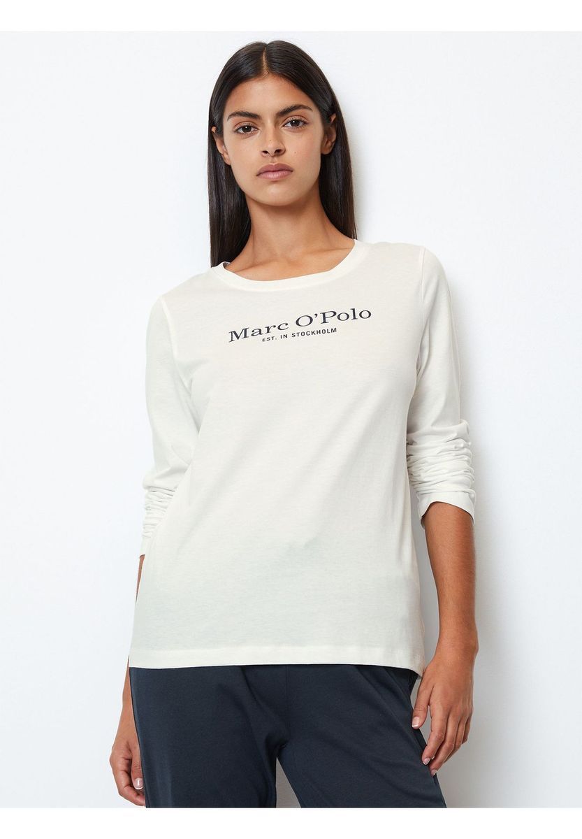 Langarmshirt mit Logoprint aus Bio-Baumwolle