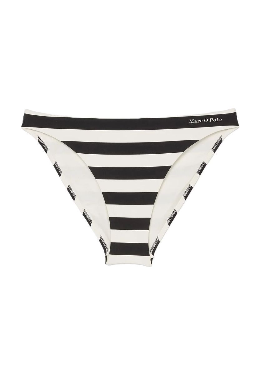 Gestreifte Bikinihose mit hohem Beinausschnitt