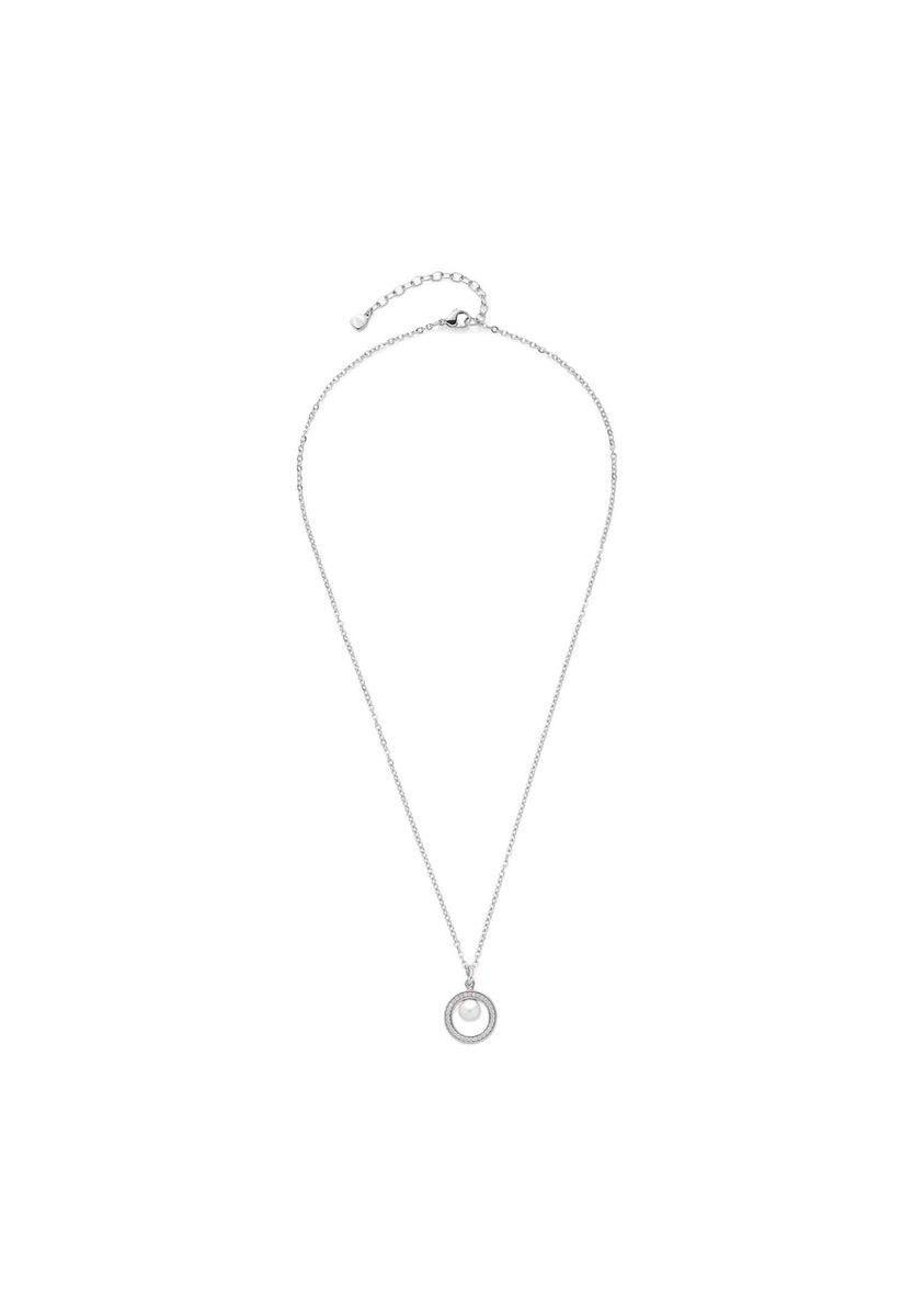 Elegante Perlen- und Zirkonia-Halskette