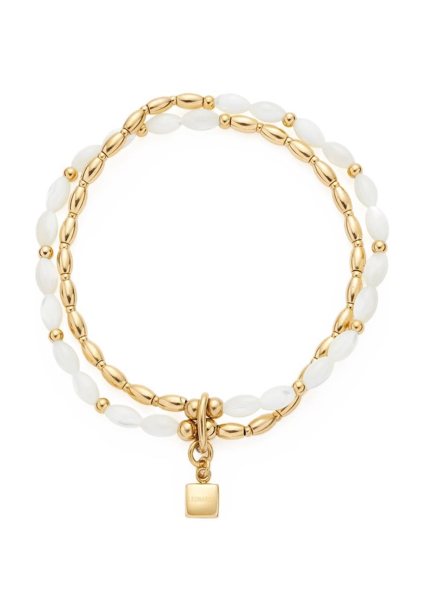Zweireihiges Armband mit Muschelperlen