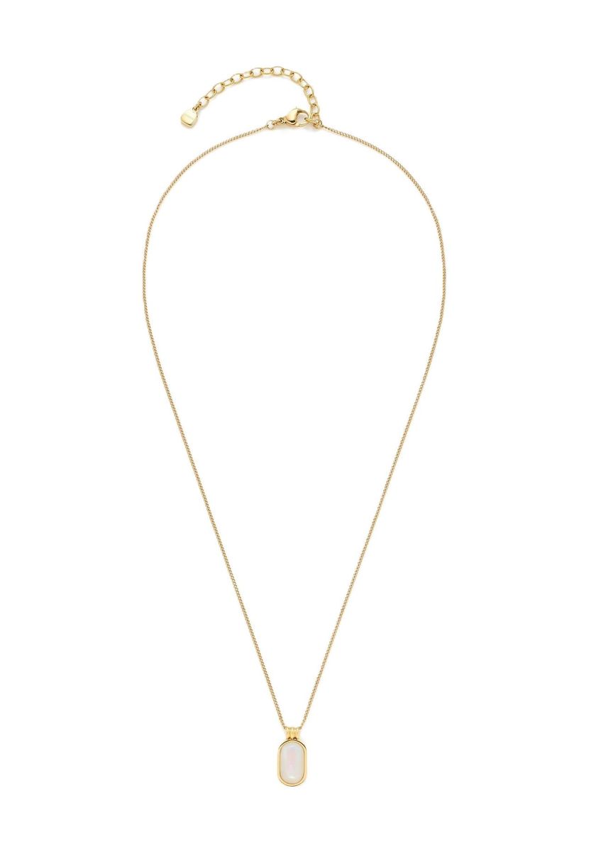 Goldene Halskette mit Perlmutt-Anhänger