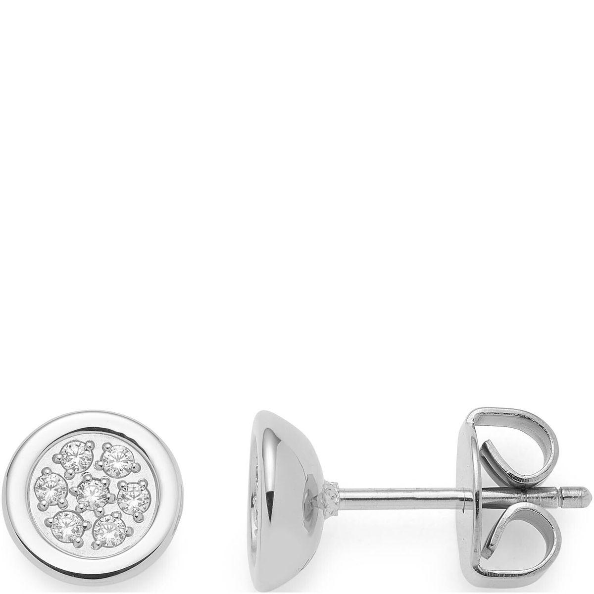 Funkelnde Pavé-Kugel-Ohrstecker