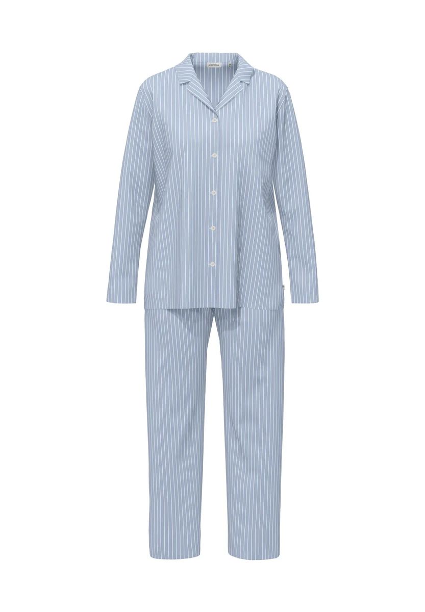 Gestreifter Modal-Pyjama mit Knopfleiste