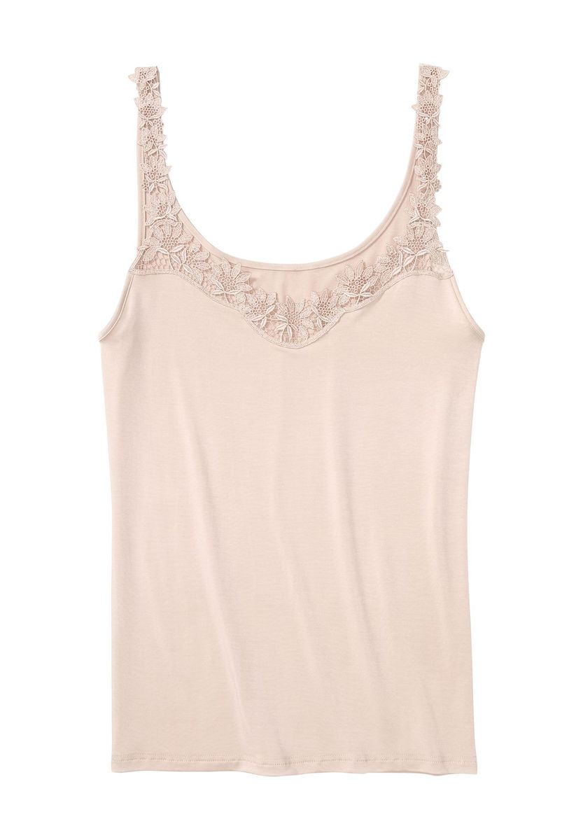 Camisole mit floraler Spitze