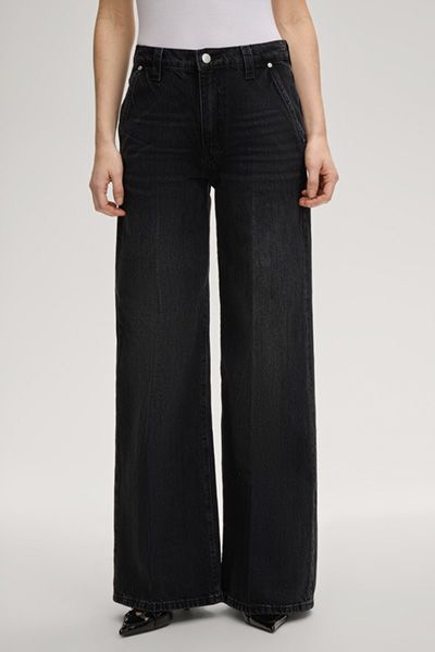 Weite Jeans mit hoher Taille
