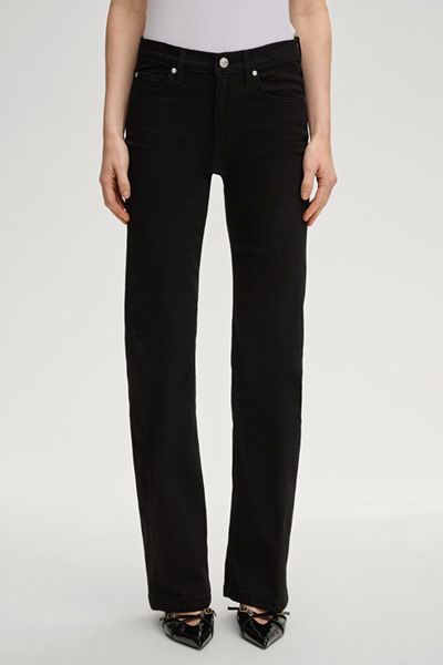 Hochtaillierte Bootcut-Jeans mit Schlag