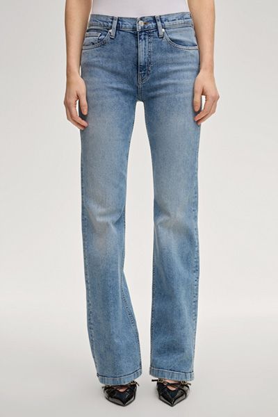 Bootcut-Jeans mit hoher Taille