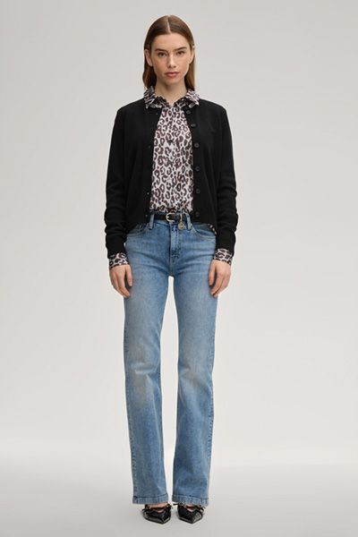 Bootcut-Jeans mit hoher Taille