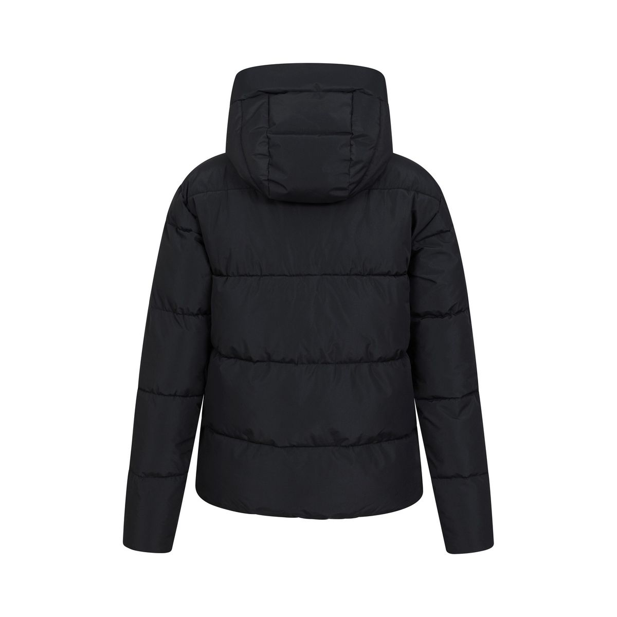 Kurze wattierte Pufferjacke mit Kapuze