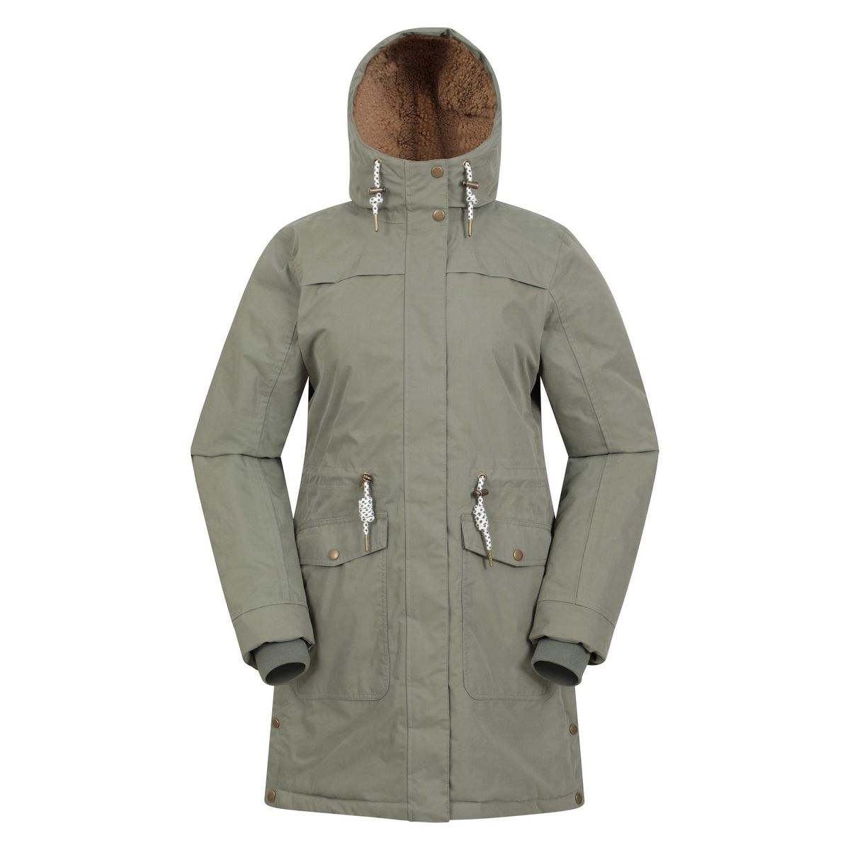 Wasserdichter wattierter Parka mit Borg-Futter