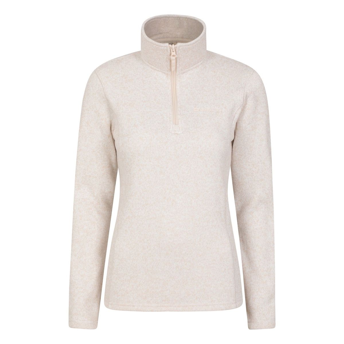 Fleece-Oberteil mit halbem Reißverschluss