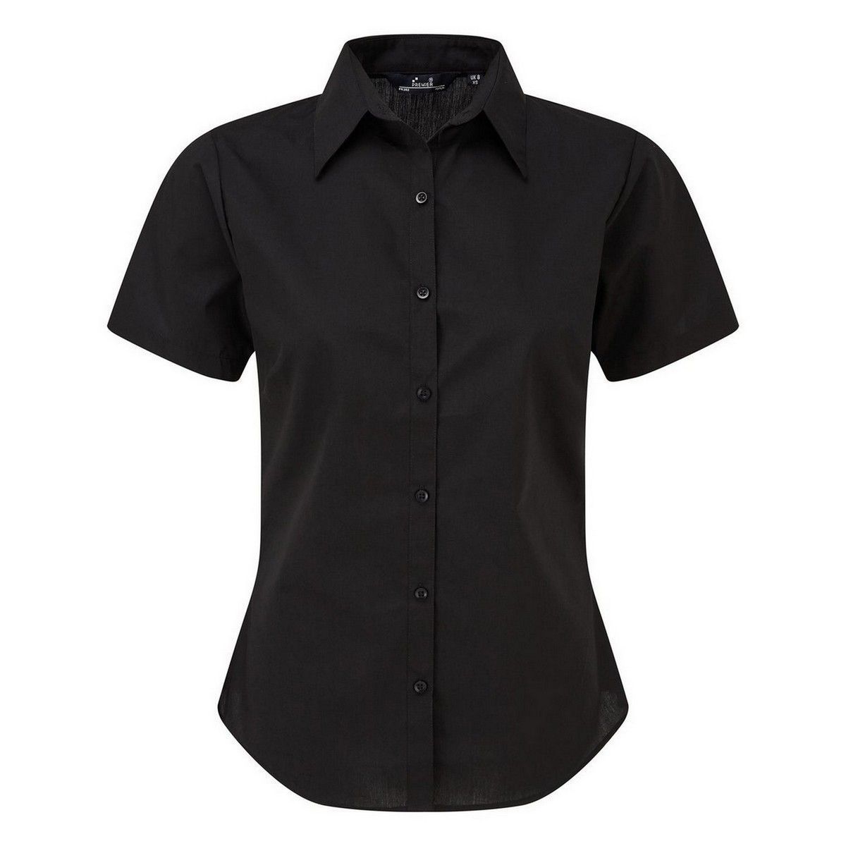 Kurzärmelige Popeline-Business-Bluse
