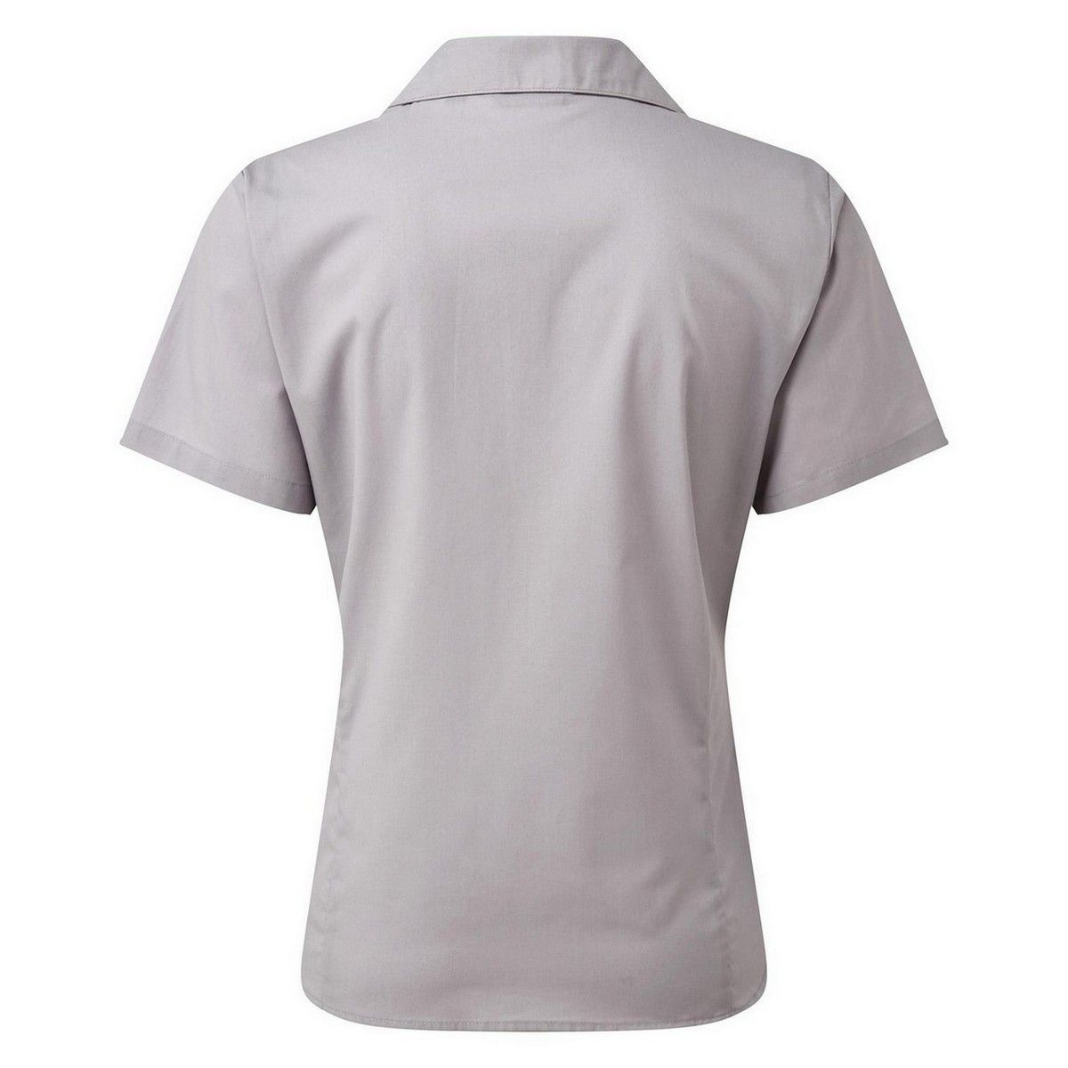 Taillierte Kurzarm-Popeline-Bluse
