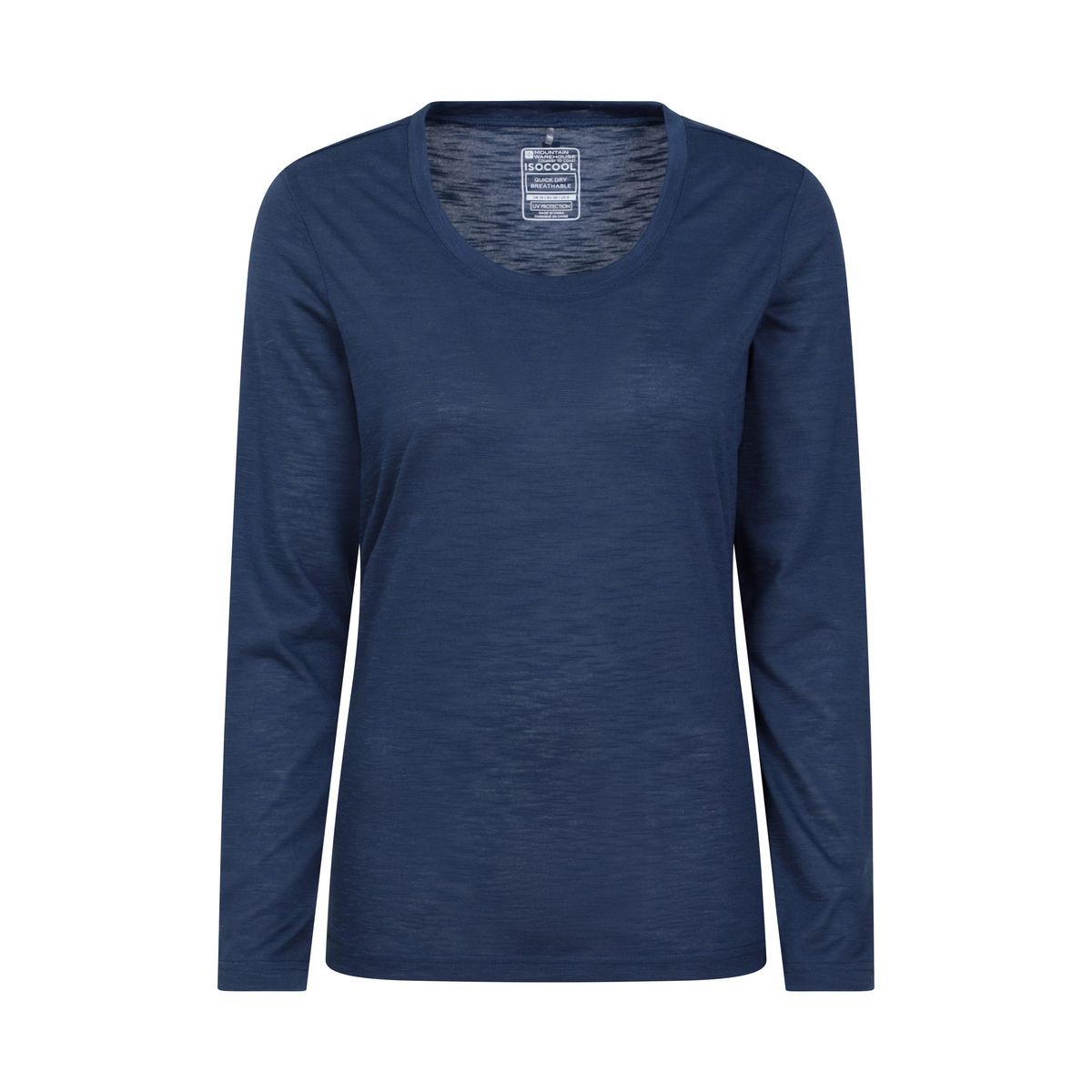 Atmungsaktives Langarmshirt mit Flammgarn-Effekt