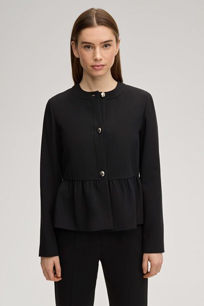 Eleganter Schößchen-Blazer mit Goldknöpfen