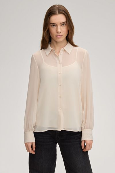 Transparente Chiffonbluse mit Top
