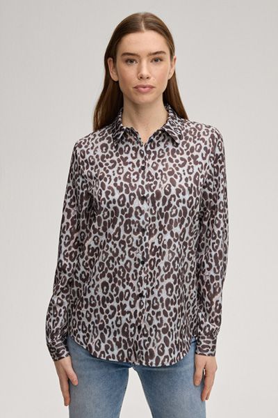 Elegante Hemdbluse mit Leopardenmuster