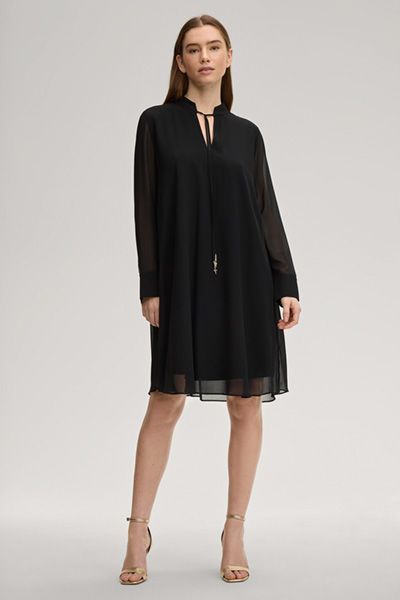 Chiffon-Hängerkleid mit Schluppe