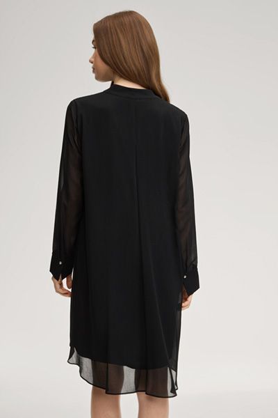 Chiffon-Hängerkleid mit Schluppe