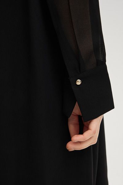 Chiffon-Hängerkleid mit Schluppe