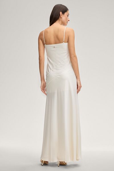 Elegantes Satin-Slipkleid mit Schlitz
