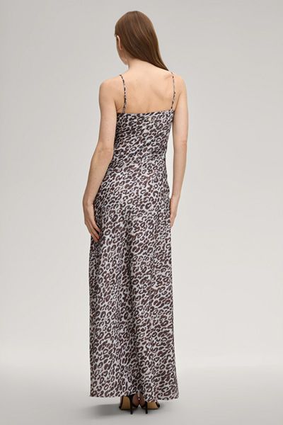 Satin-Maxislip mit Leopardenmuster