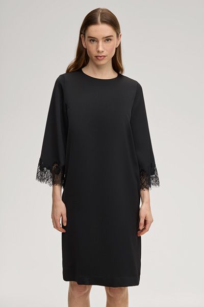 Fließendes Shiftkleid mit Spitze
