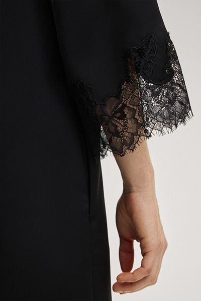 Fließendes Shiftkleid mit Spitze