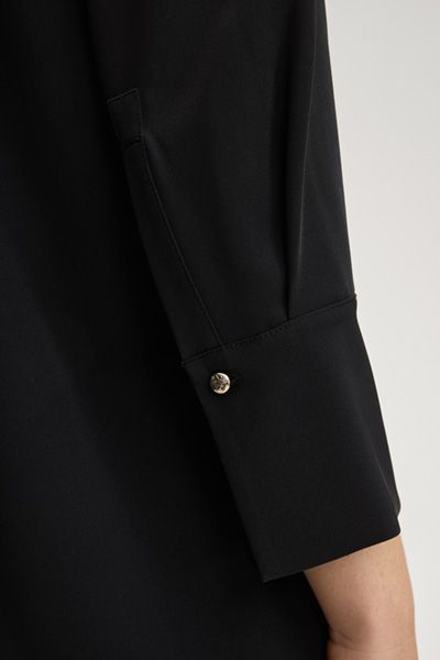 Minimalistisches Hemdblusenkleid mit Kellerfalte
