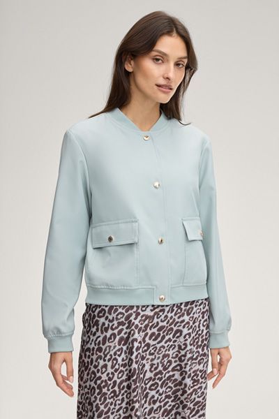 Minimalistische Blouson-Jacke mit Druckknöpfen