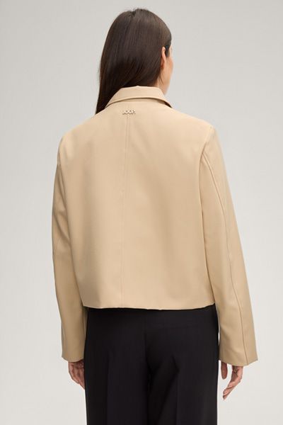 Minimalistische Zipper-Jacke mit Umlegekragen
