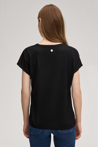 Elegantes Satin-Shirt mit Flügelärmeln