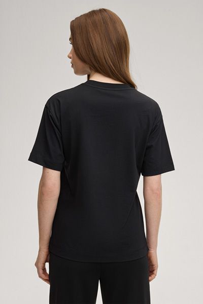 Baumwoll-T-Shirt mit Glitzer-Logo