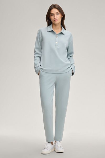 Modal-Sweatshirt mit Polokragen