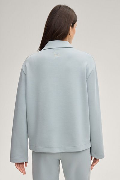Modal-Sweatshirt mit Polokragen