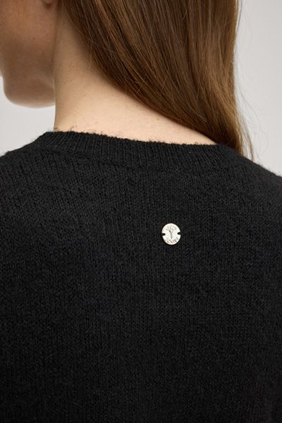 Struktur-Stricktop mit Puffärmeln