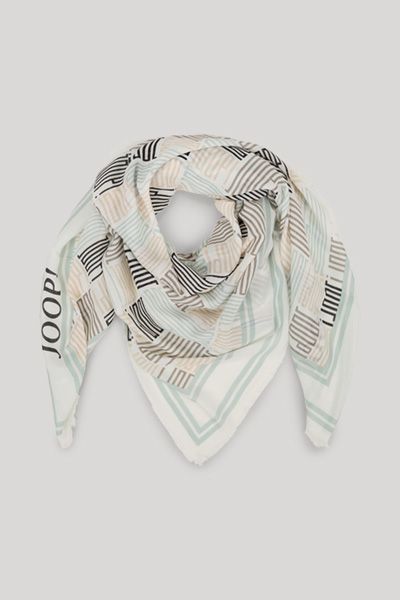 Leichtes Tuch mit geometrischem Logoprint