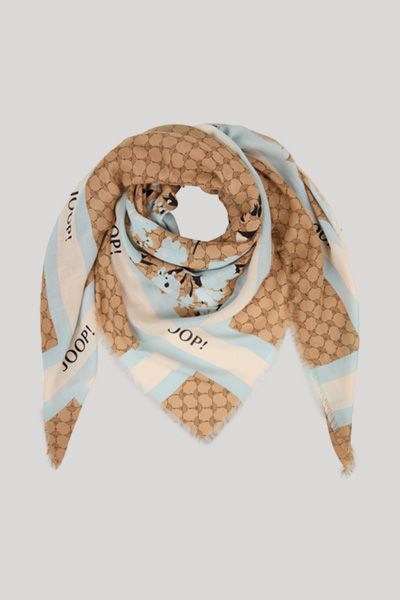 Schal mit Cornflower-Muster und Logo