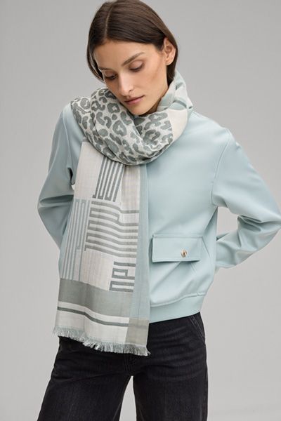 Eleganter Schal mit Muster-Mix
