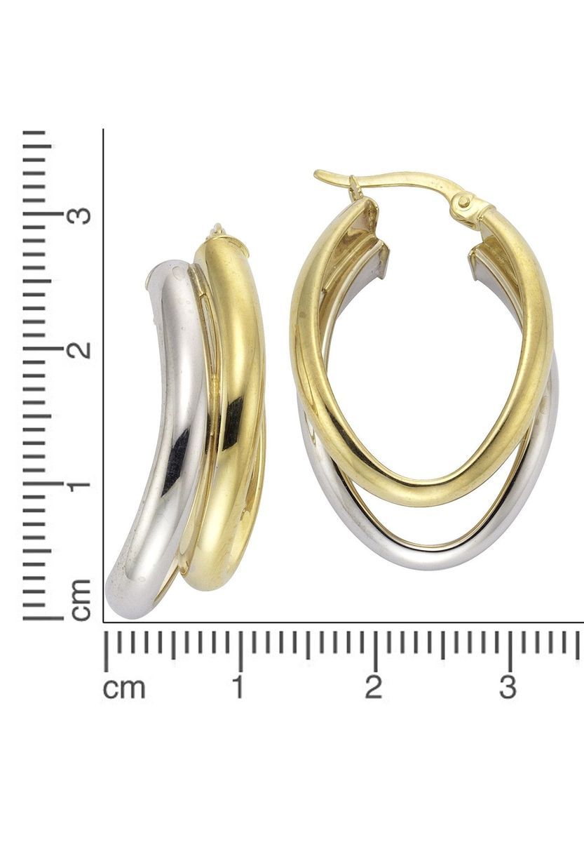 Bicolor Ineinandergeschlungene Goldene Creolen