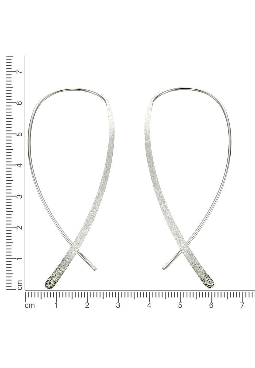Elegante geschwungene silberne Ohrhänger