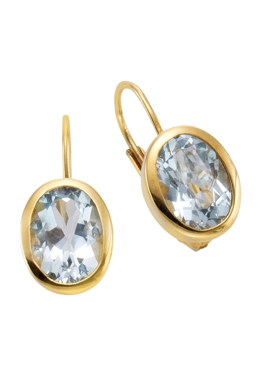 Elegante Tropfen mit ovalem Edelstein