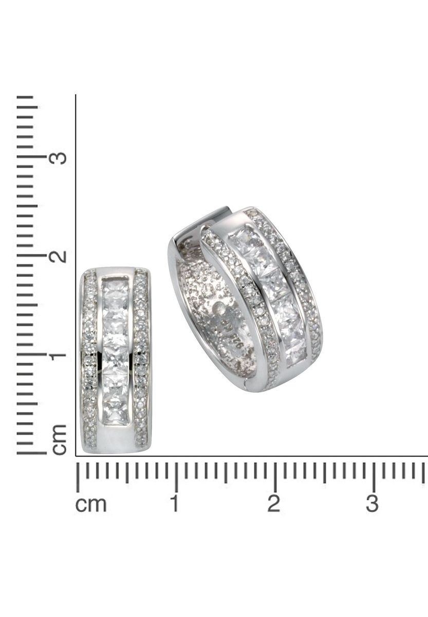 Funkelnde Zirkonia Creolen aus Sterlingsilber
