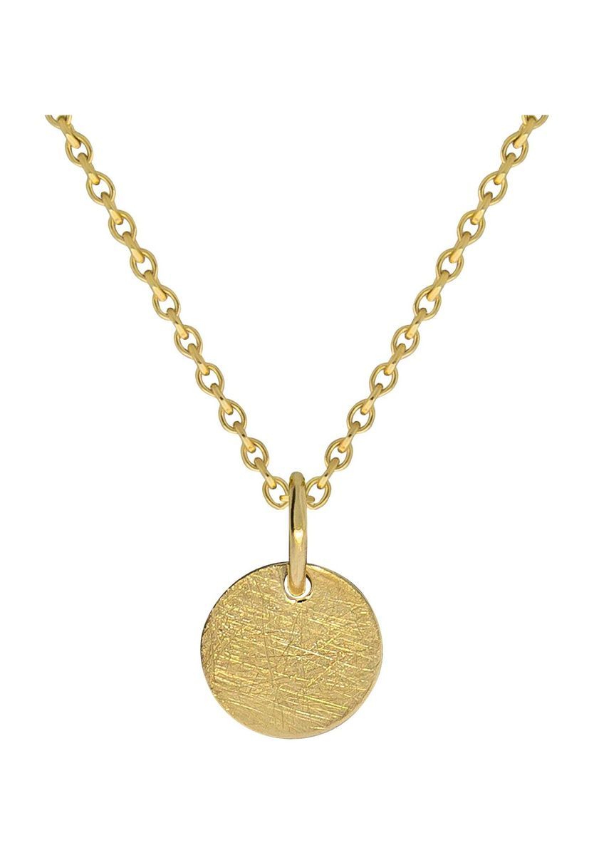 Minimalistische Goldkette mit Rundanhänger