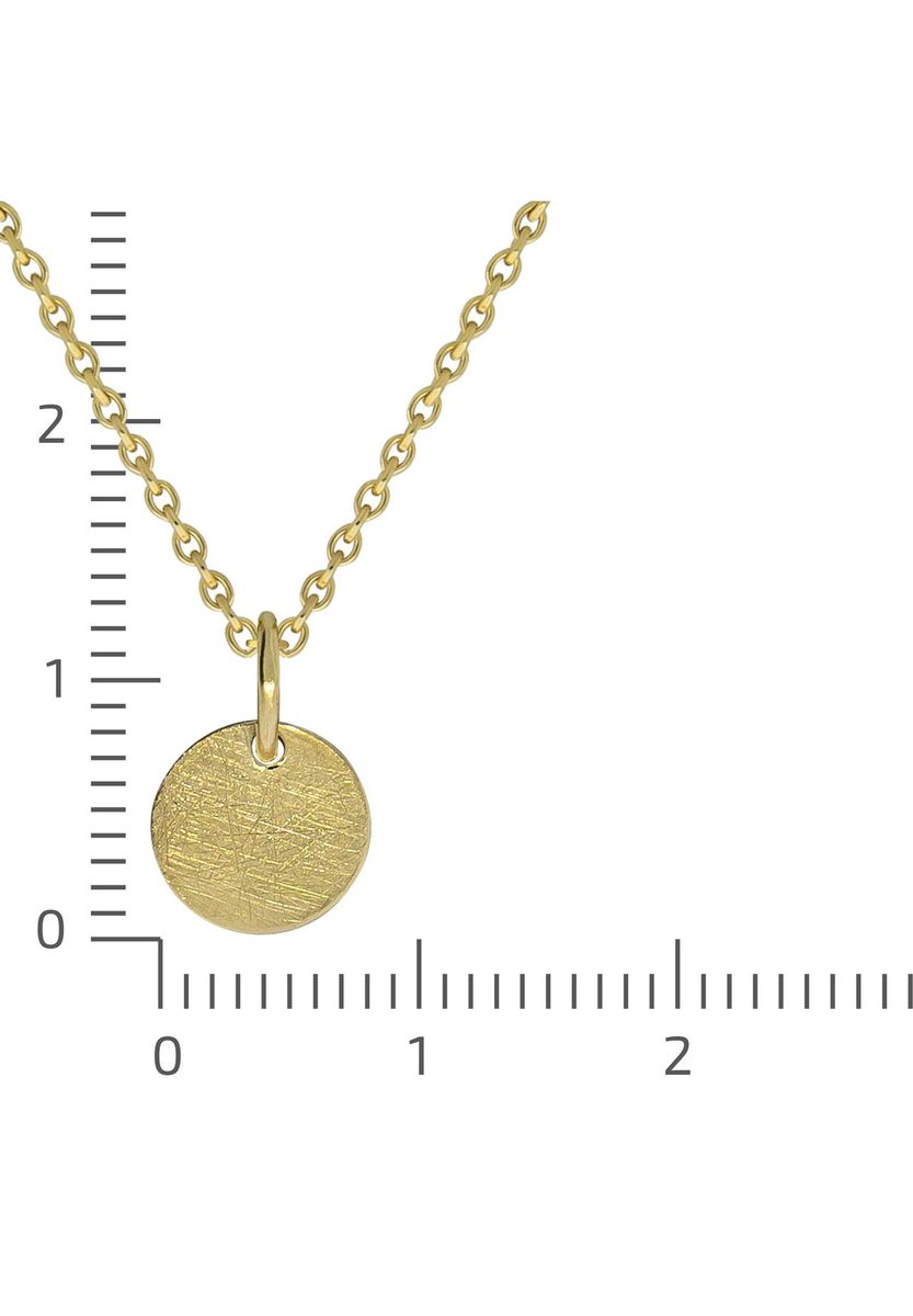 Minimalistische Goldkette mit Rundanhänger